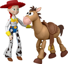 Mattel Jessie riding Bullseye in action demonstrating pose options