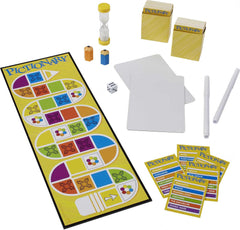 Mattel Games Pictionary family playing around table showcasing group fun
