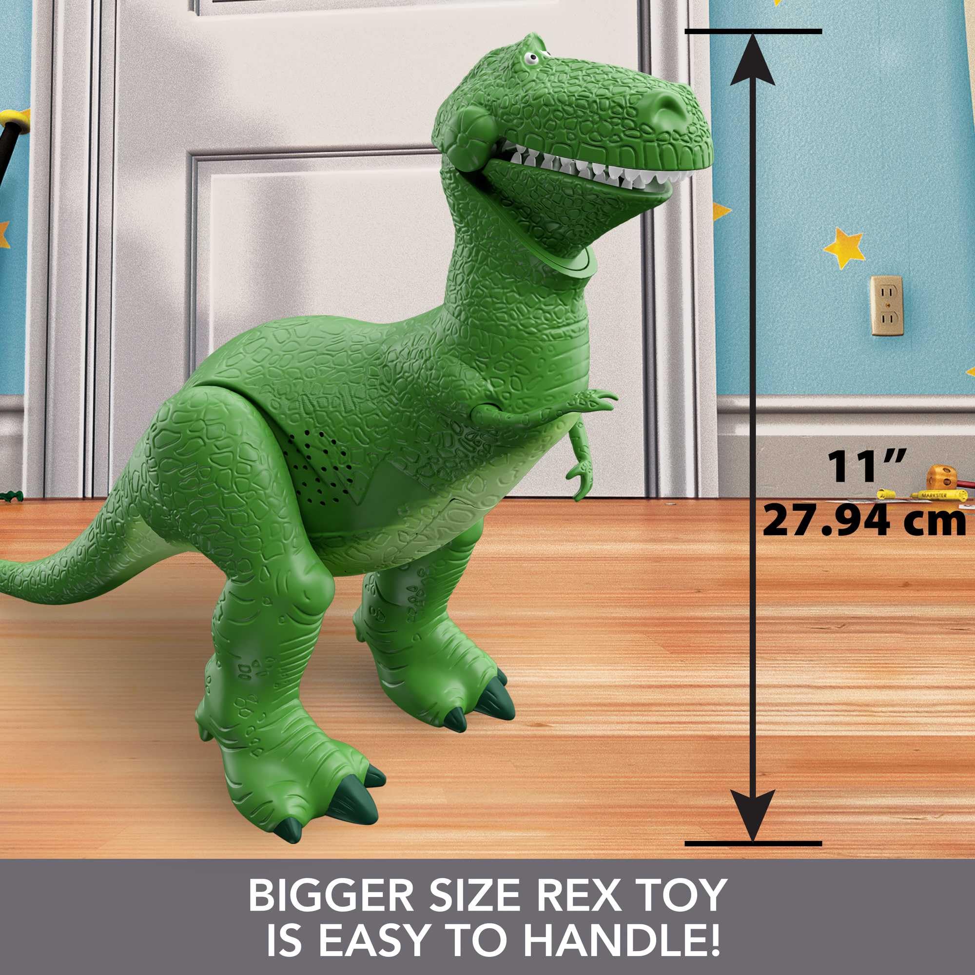Mattel Rex back label and assembly points, showing one-time leg and tail fit