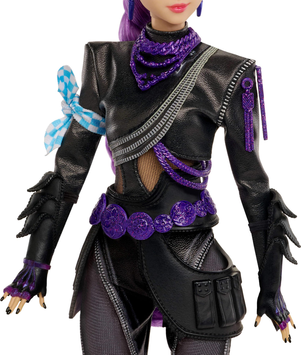Mattel Rumi jacket removed revealing holographic demon patterns for authenticity