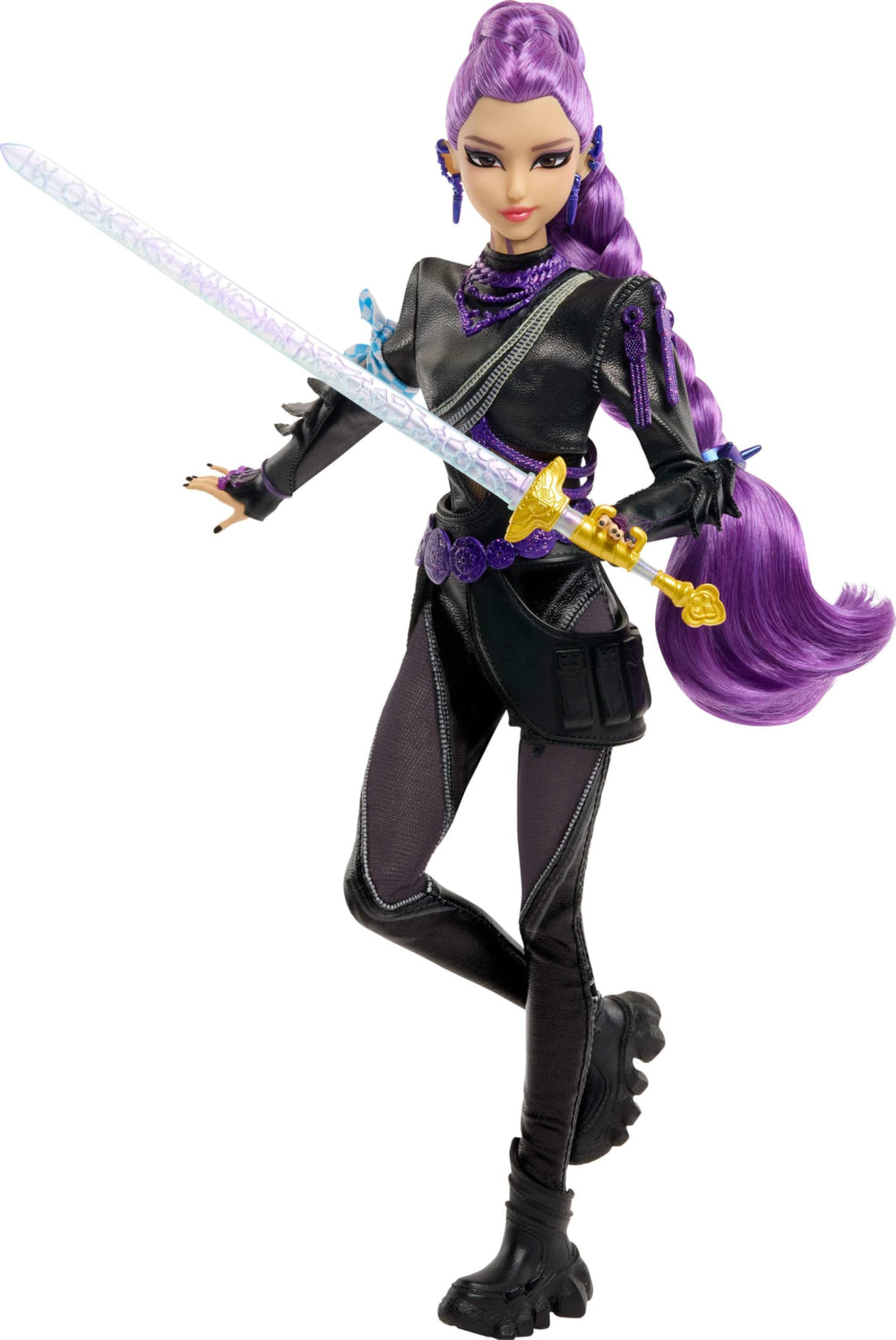 Mattel Rumi posed in action stance showing articulation and styling options
