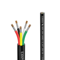 Matugajp front view of 50ft 14/5 cable showing jacket and label, clear identification benefit