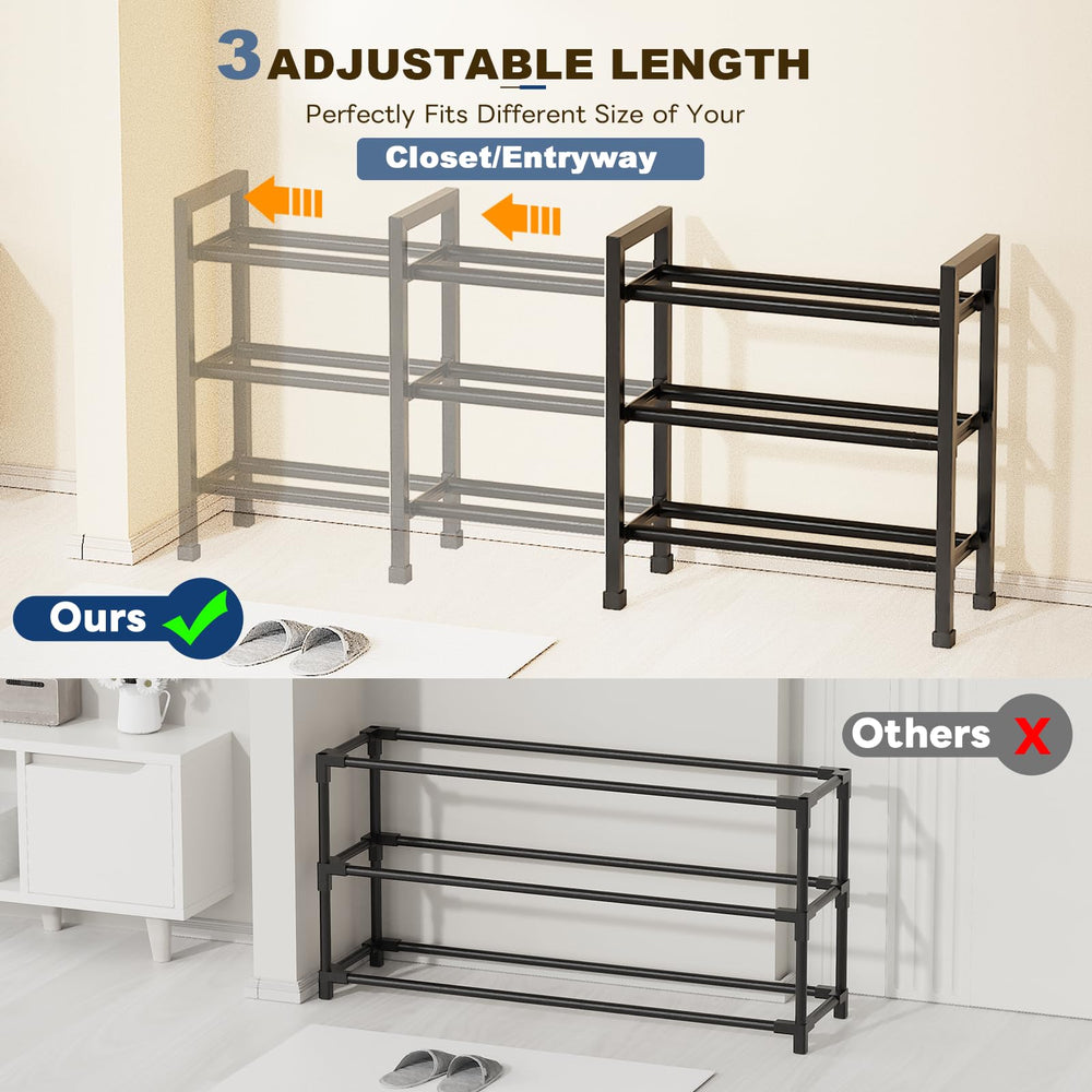 Mavivegue assembled in closet with shoes shows space-saving benefit