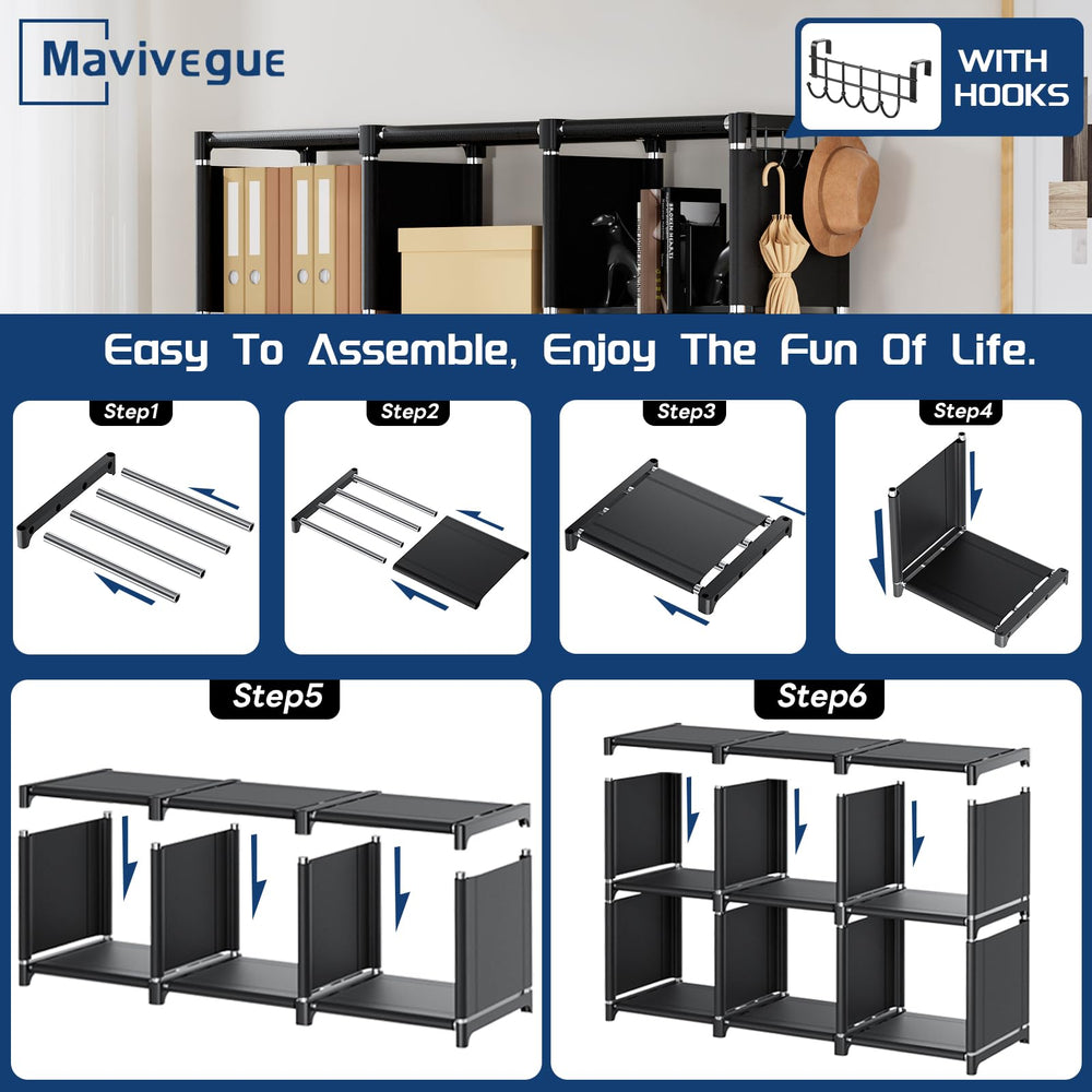 Mavivegue cube storing folded clothes to show closet-organization capability
