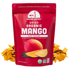 Mavuno Harvest front of pack showing resealable 1 lb bag and brand benefits