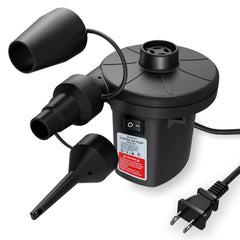 MAXEVER front view showing compact blower and plug for quick inflation benefit