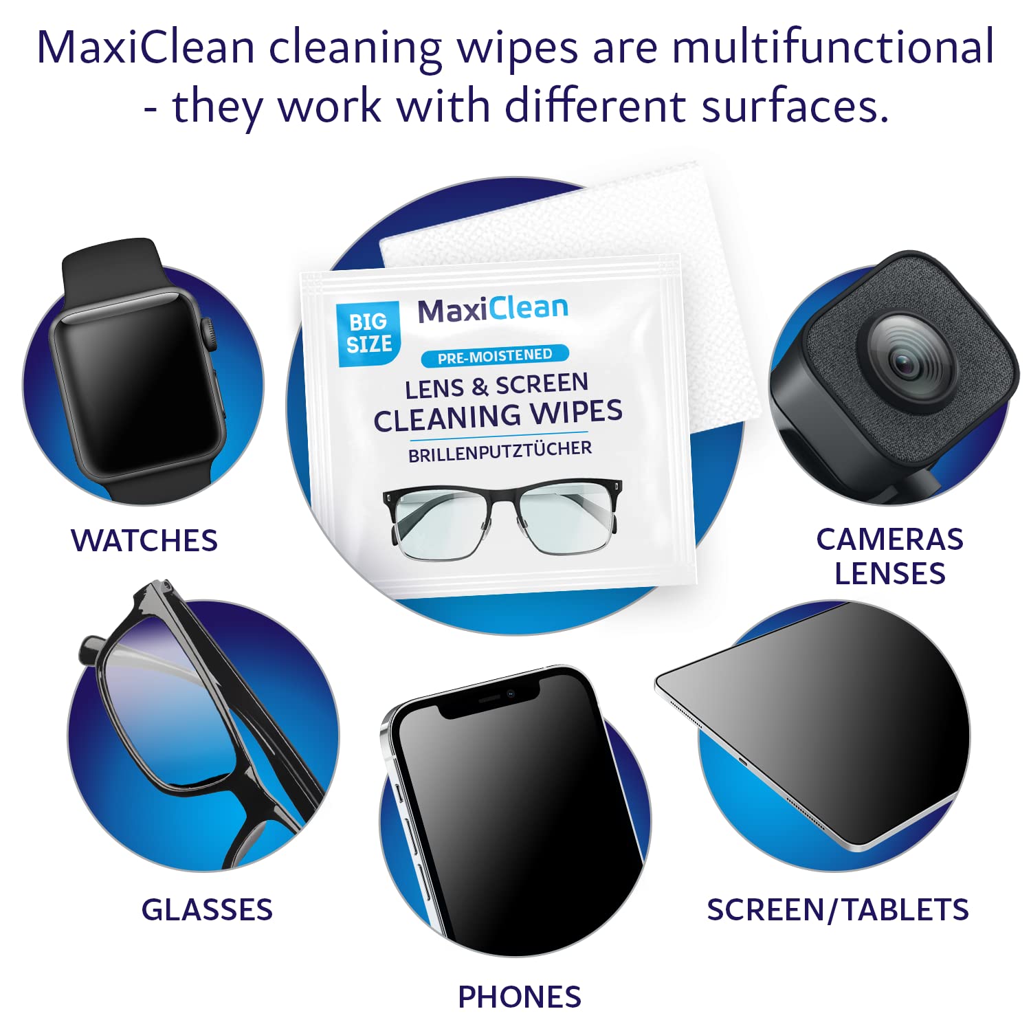 Maxi Clean nonwoven cloth close-up showing gentle texture that reduces scratches