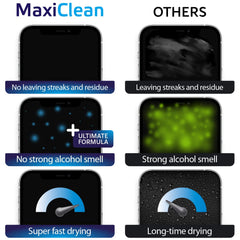 Maxi Clean individually wrapped wipe being opened for sanitary, single-use cleaning