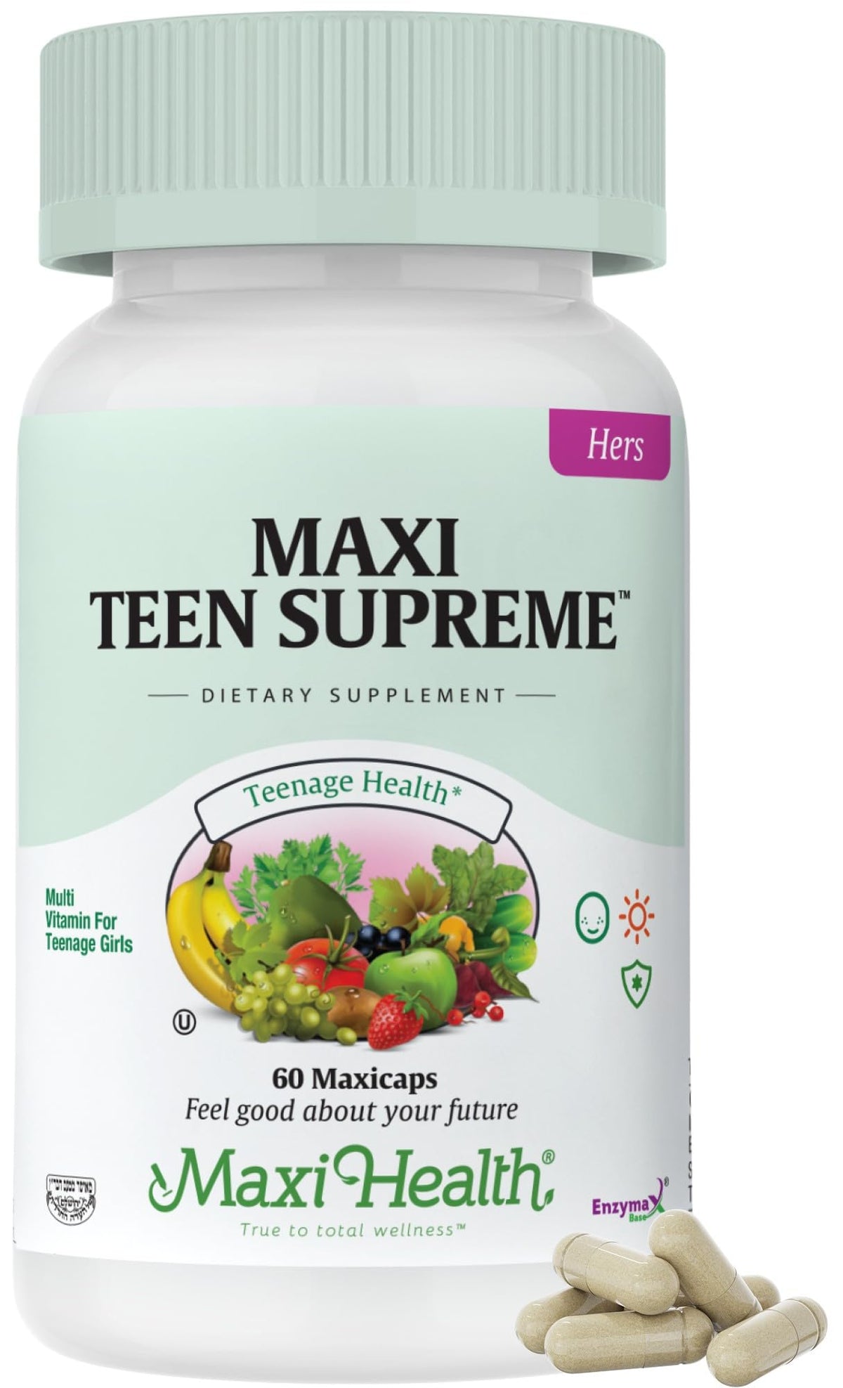 Maxi Health front packaging showing product name and benefits