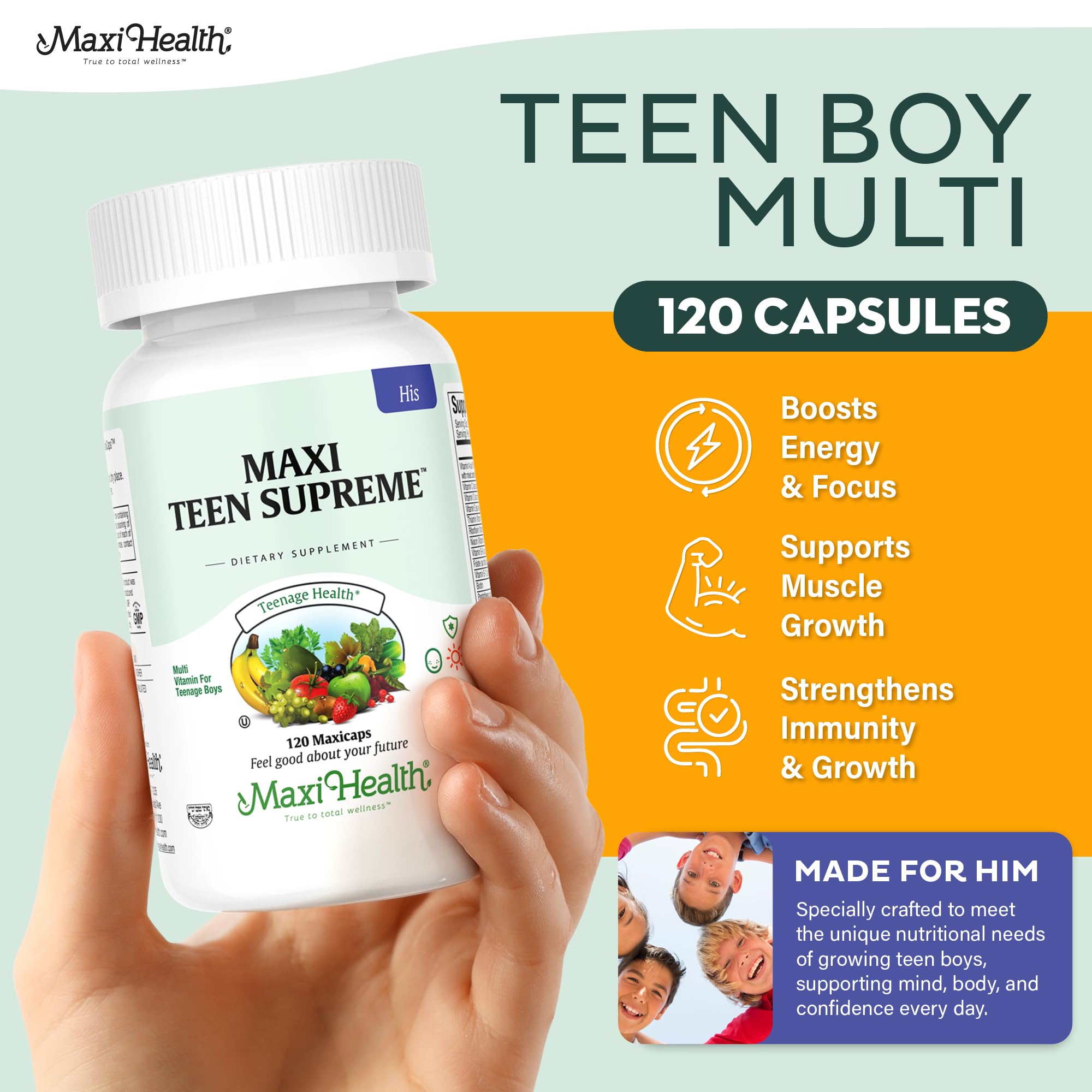 Maxi Health close-up of tablet texture demonstrating easy-digest benefit