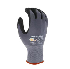 MaxiFlex palm close-up highlighting micro-foam nitrile grip and airflow benefit