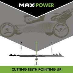 MaxPower powder-coated finish texture protecting blade during shipping