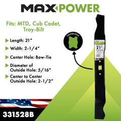 Maxpower blade edge close-up showing sharp factory grind for efficient cutting