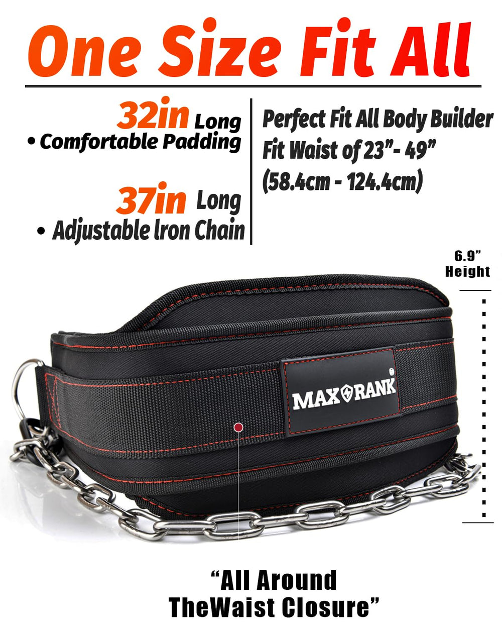 MAXRANK locking carabiners and D-ring detail showing secure attachment safety