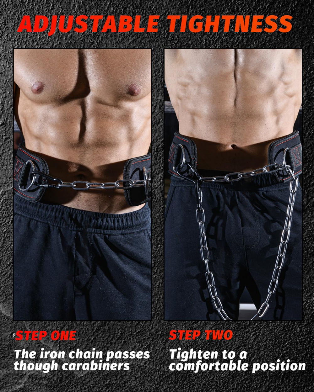 MAXRANK dip belt in gym lifestyle setting showing real-world training convenience