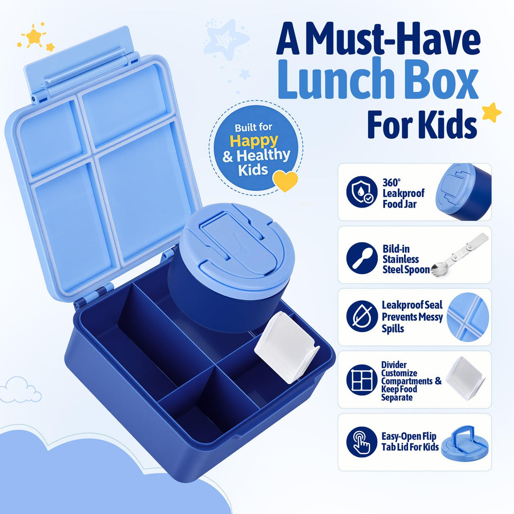MAXSO open bento box filled with varied foods illustrating separate compartments to prevent mixing