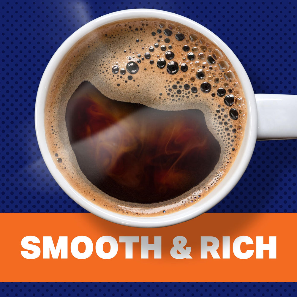 maxwell house pod open with grounds showing fresh roasted coffee and flavor