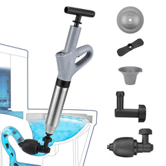MaxxGeek front view of plunger blaster showing durable stainless shell and compact design benefit