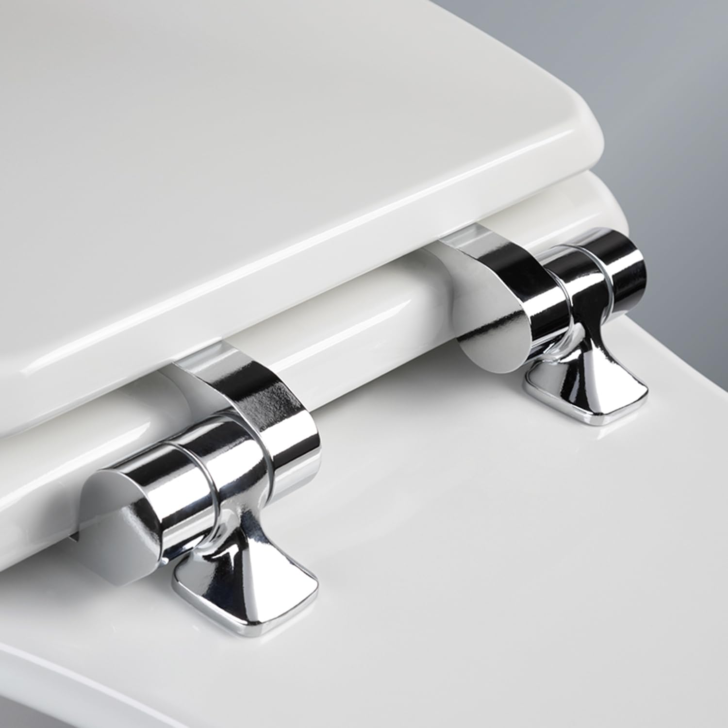 Mayfair Bennett close-up of chrome hinge highlighting durability and style