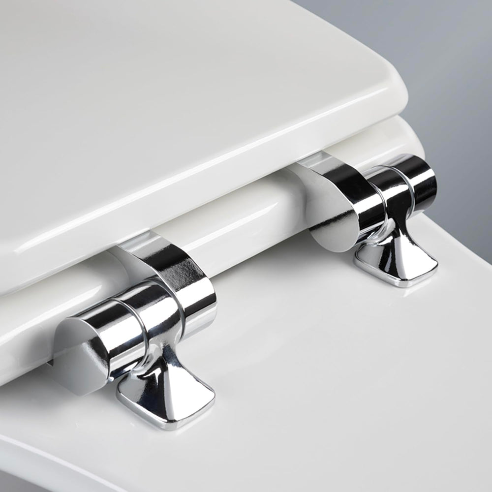 Mayfair Bennett close-up of chrome hinge highlighting durability and style