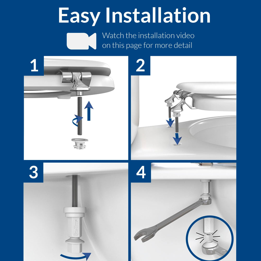 Mayfair Bennett next to ruler showing dimensions for proper round toilet fit