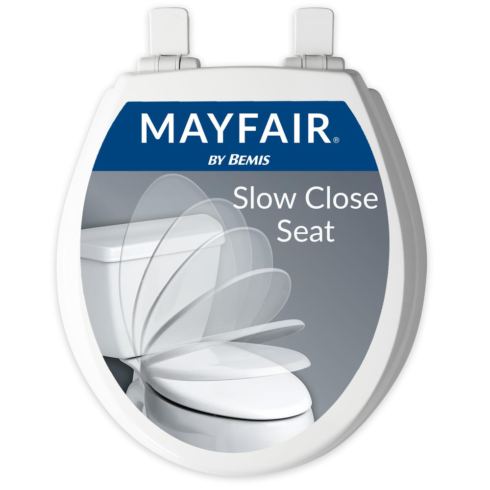 Mayfair Cassel front view showing white enameled round seat and clean contours