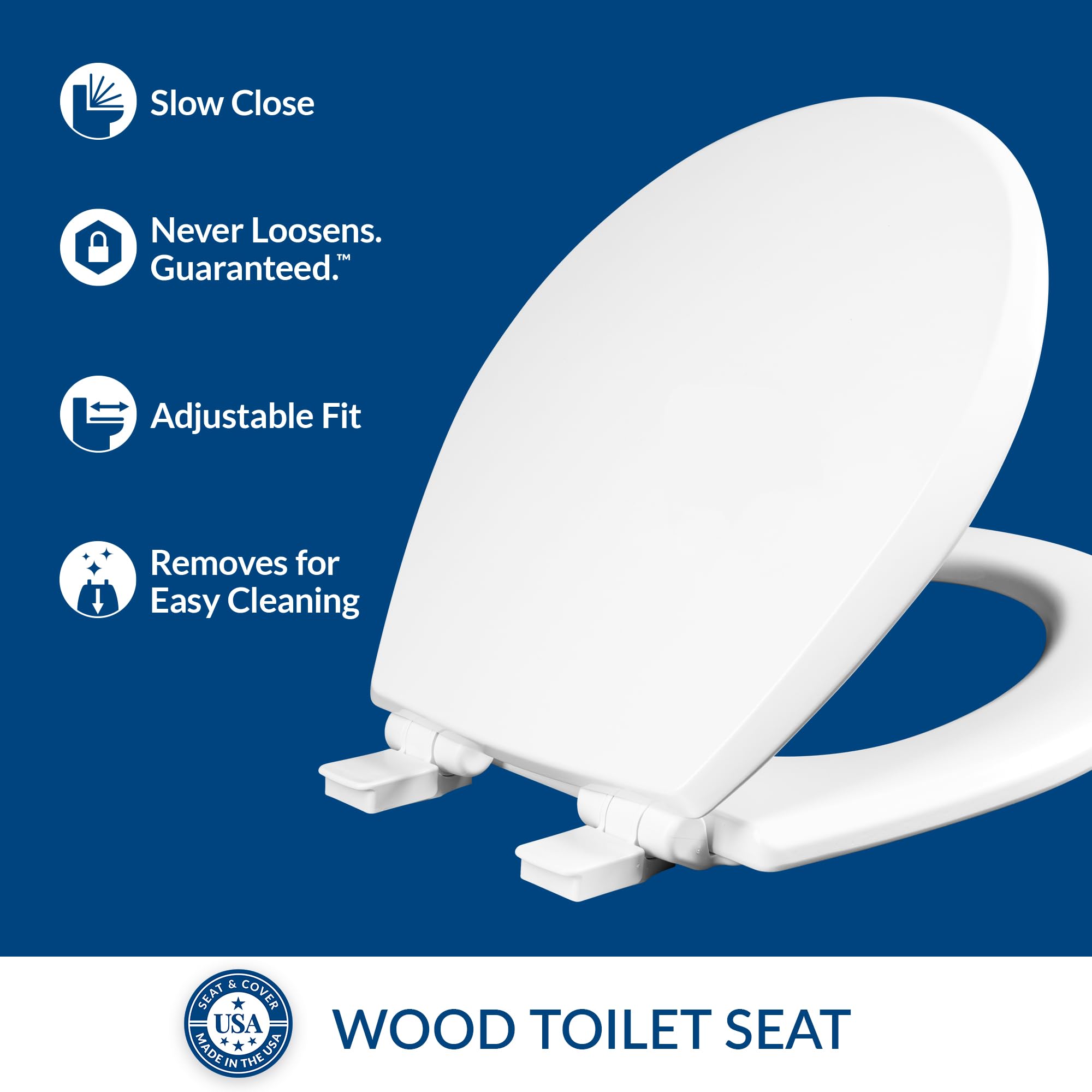 Mayfair Cassel hinge close-up highlighting Whisper Close technology and quiet benefit