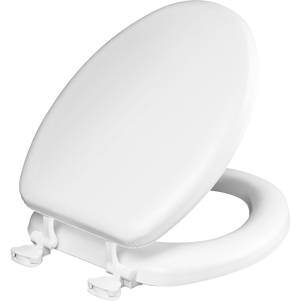 Mayfair padded seat front closed showing white finish and comfort