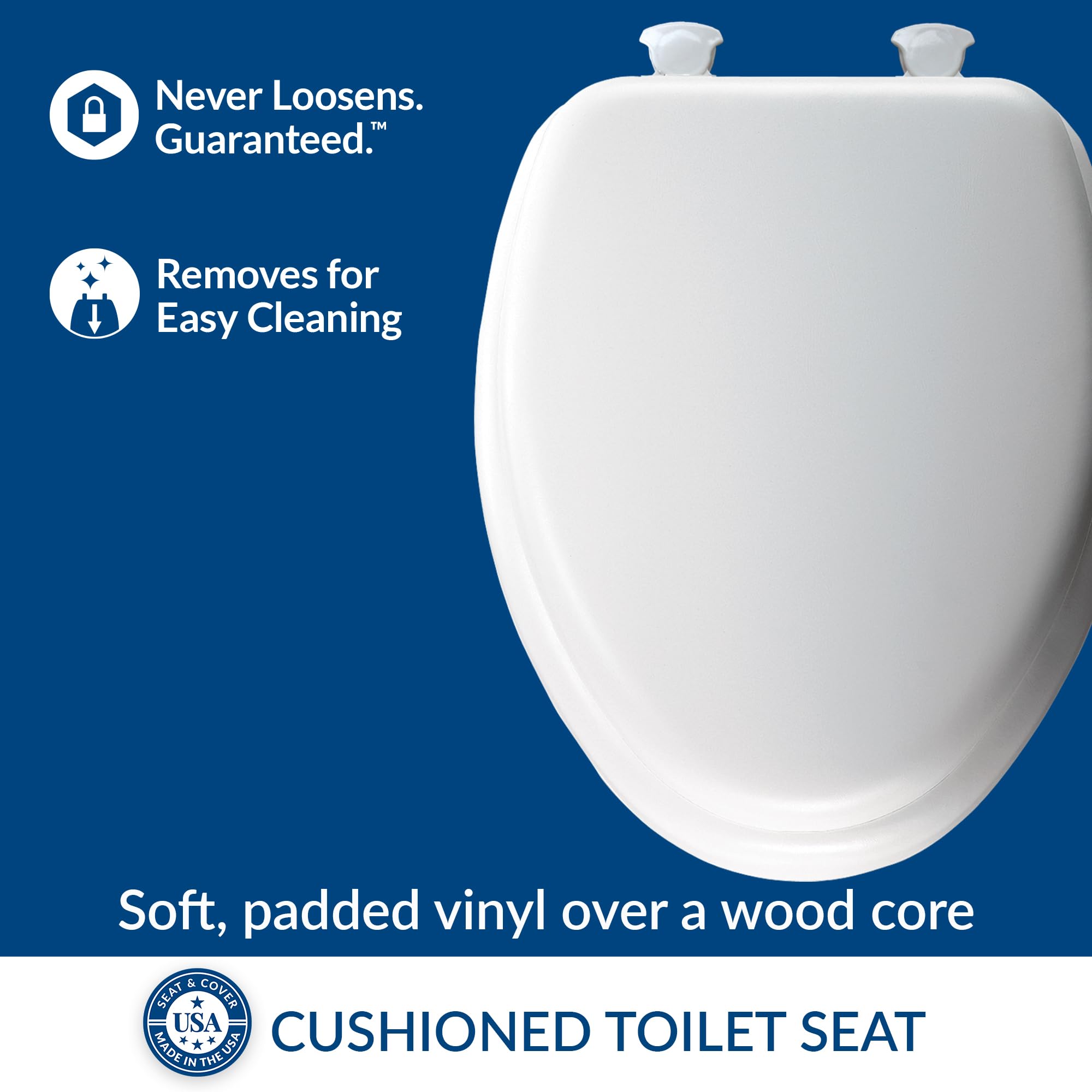 Mayfair padded seat open showing cushioned ring and soft support