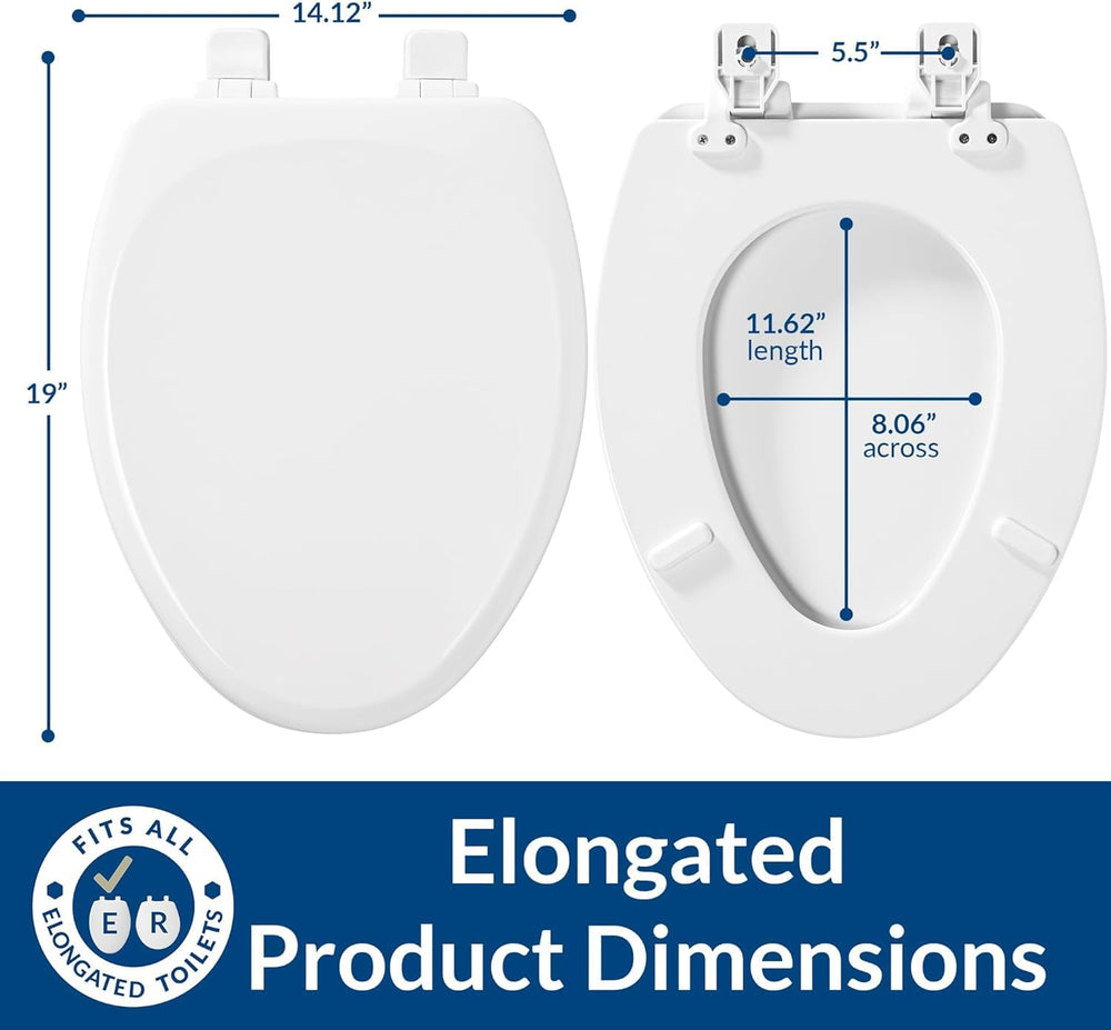 Mayfair seat next to ruler scale comparison illustrating correct elongated fit
