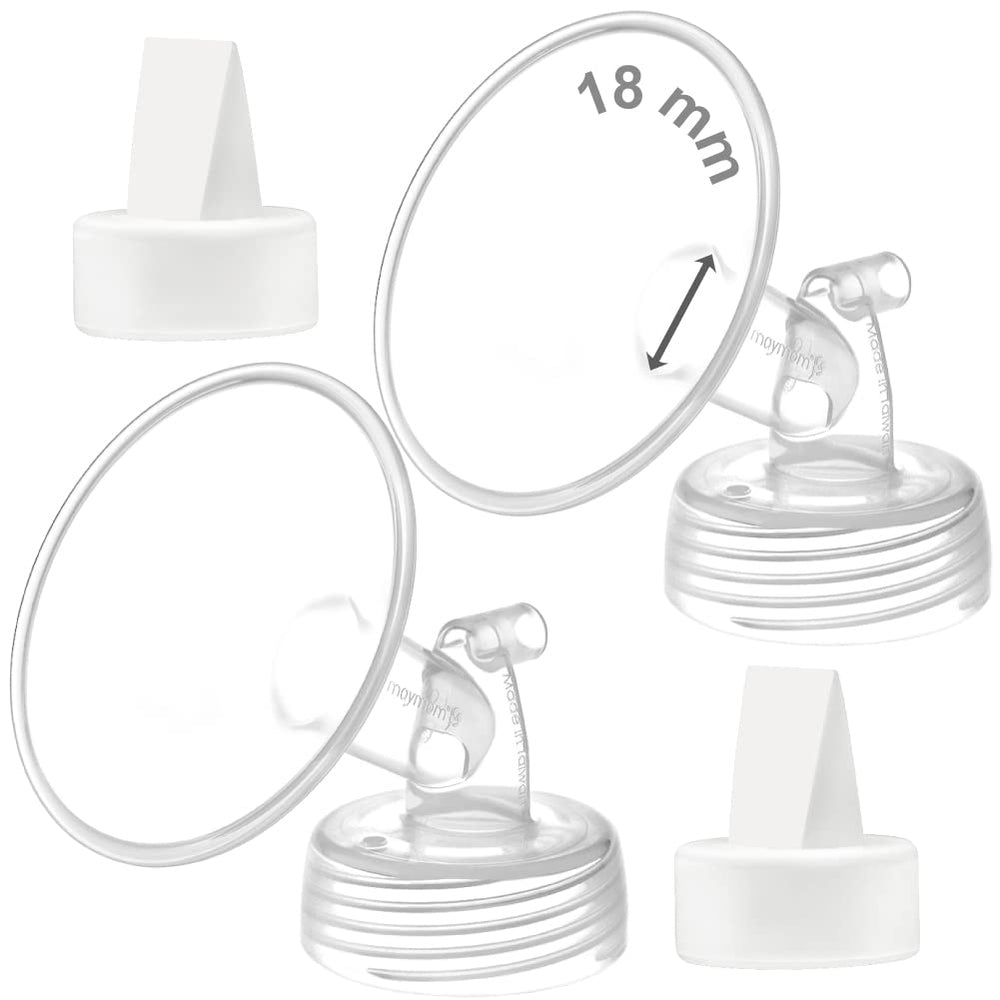 Maymom 18mm flange front view showing precise fit and secure seal benefit