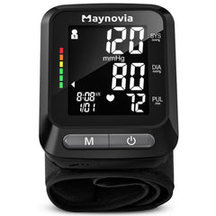 Maynovia front display showing clear readings and quick review benefit