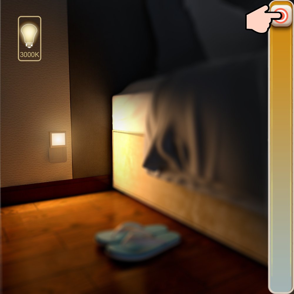 MAZ-TEK night light illuminating a hallway to prevent trips and improve safety