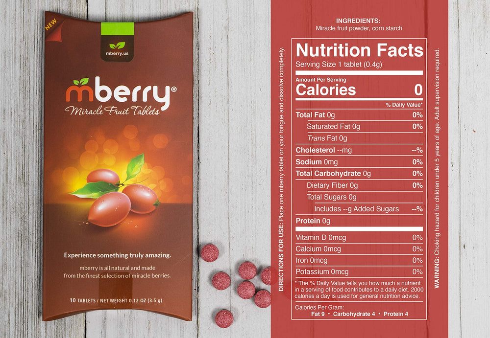 mberry tablet close-up texture highlighting purity benefit