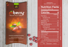 mberry tablet close-up texture highlighting purity benefit