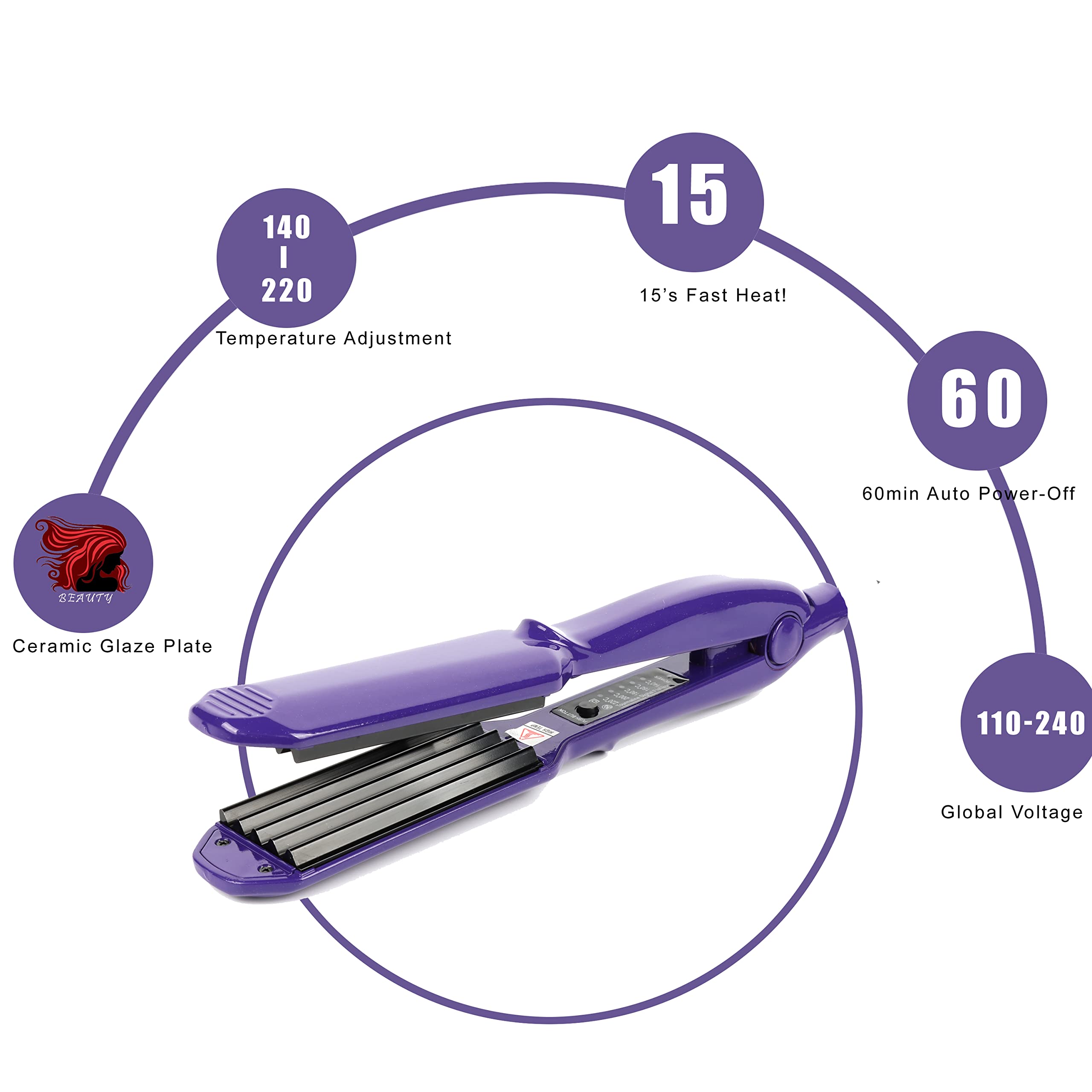 MBHAIR temperature control panel with five settings for precise heat