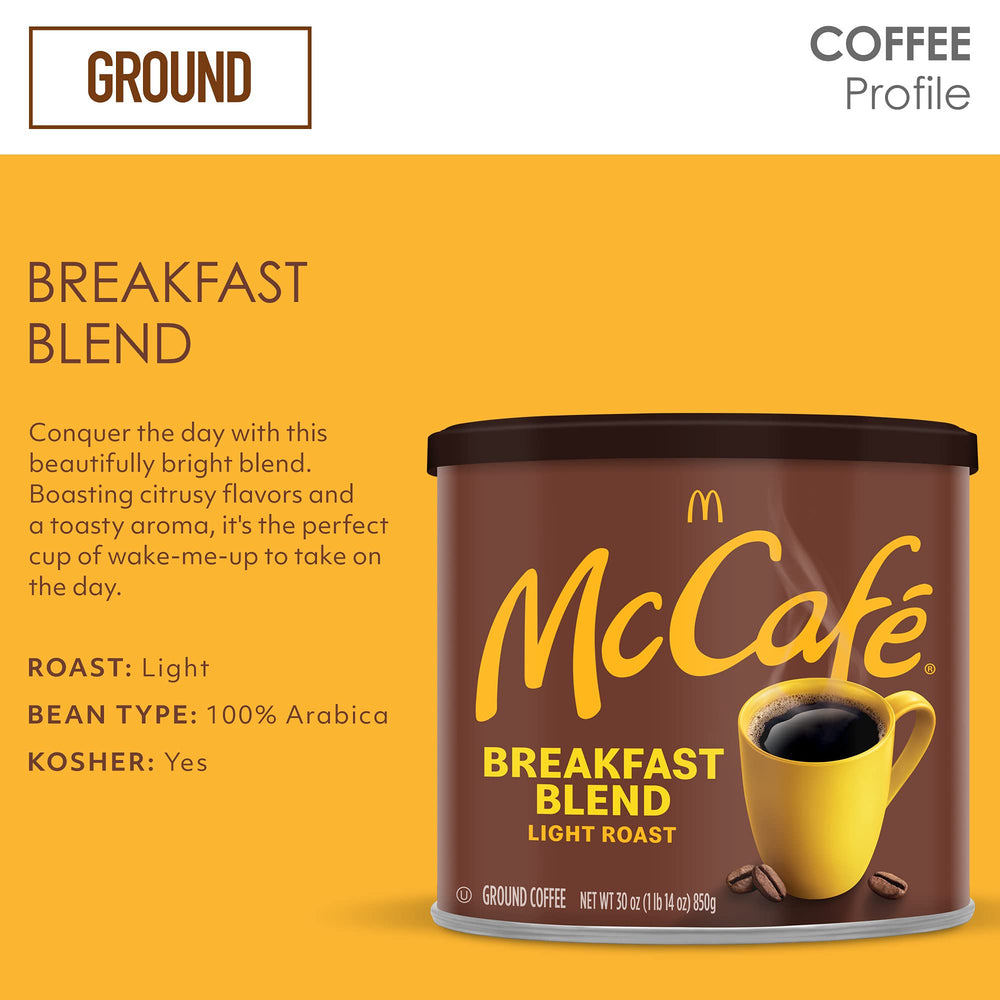 McCafe close-up of medium-ground coffee texture showing even grind for drip brewing