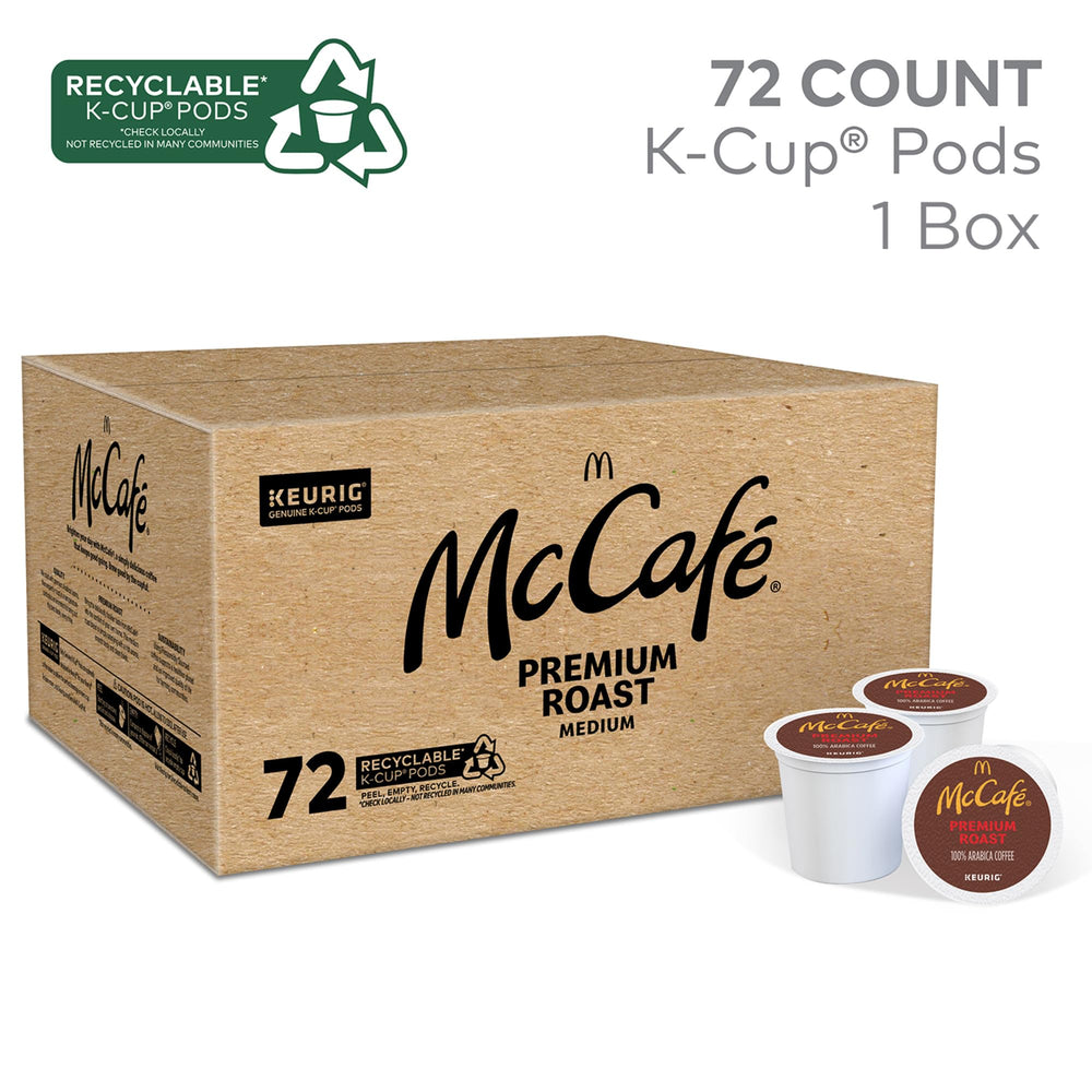McCafé close-up of a single K-Cup pod highlighting easy compatibility