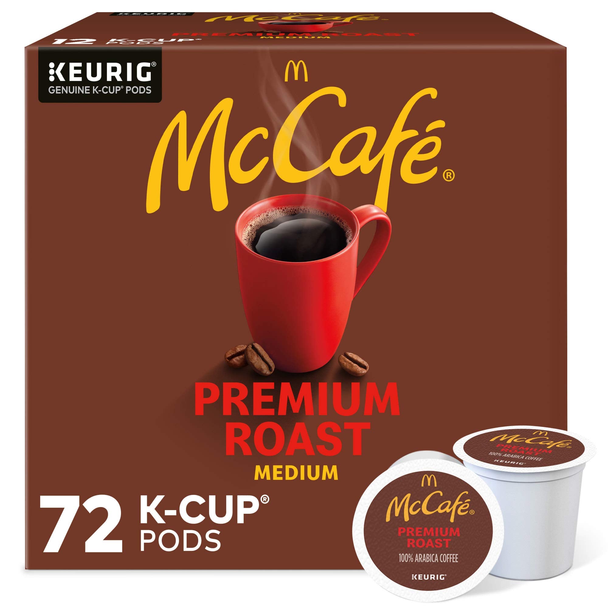 McCafé front packaging showing 72-count and brand benefit convenience