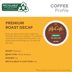 McCafé pod opened to reveal ground coffee texture and quality aroma