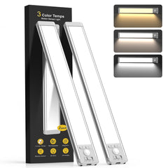 MCGOR front view of two-pack under cabinet lights showing compact design and convenience