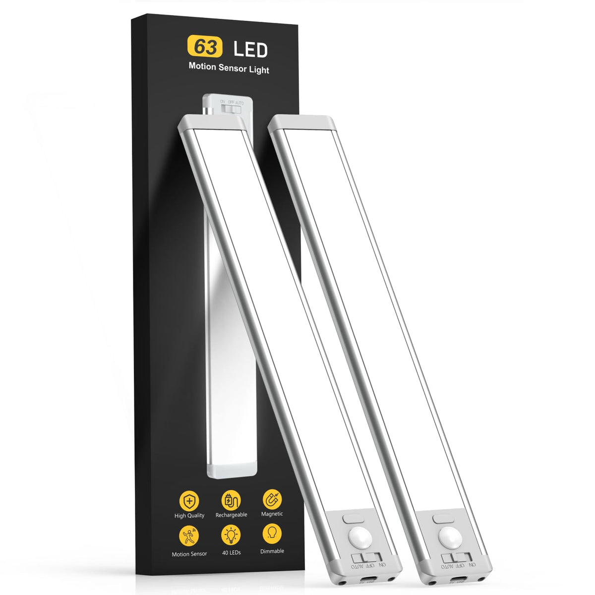 MCGOR front view of under cabinet light pack shows product and benefits