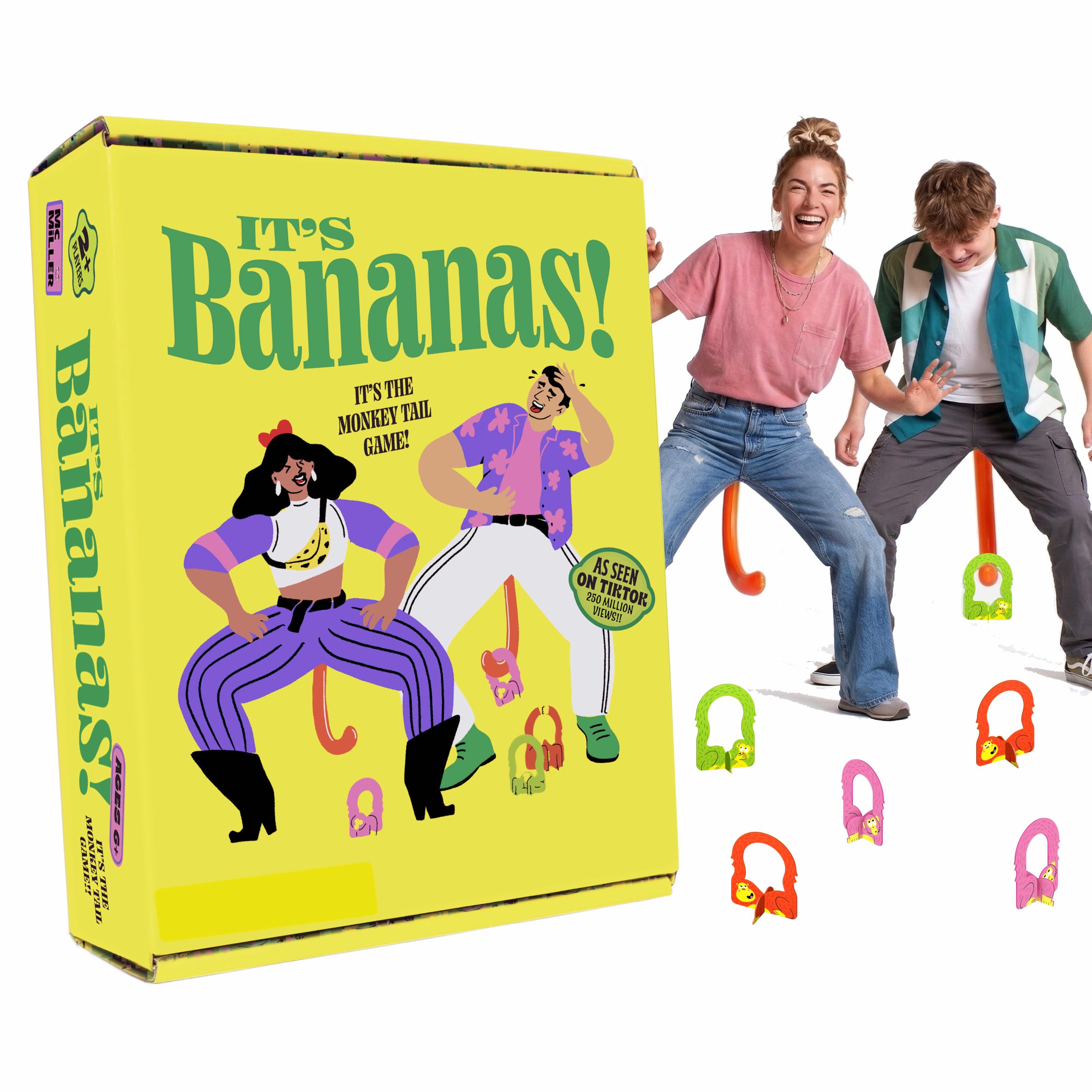 MCMILLER ENTERTAINMENT front packaging showing playful branding and contents for instant party fun