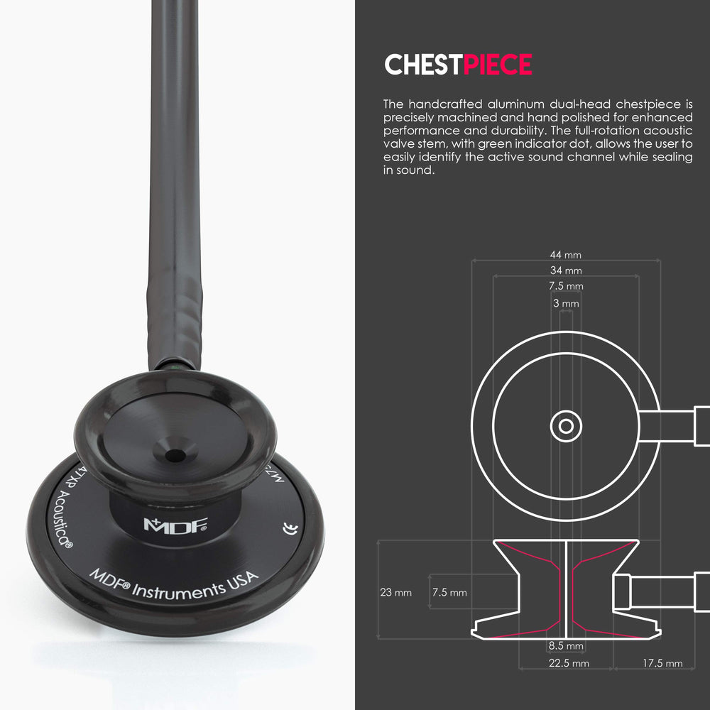 MDF Instruments extra diaphragm and ID name tag shown for quick replacement and personalization