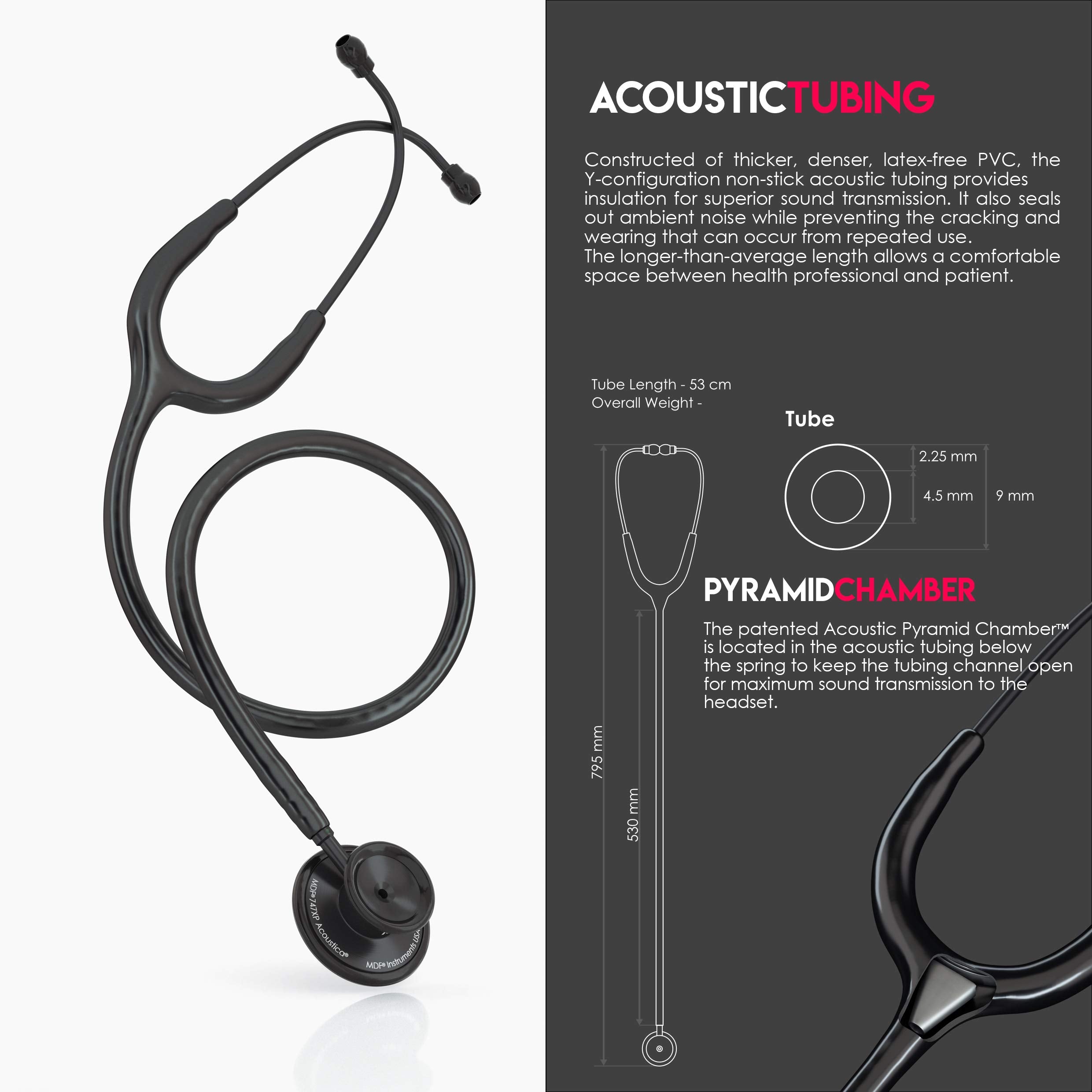 MDF Instruments stethoscope on clinical drape staged for bedside use indicating professional readiness