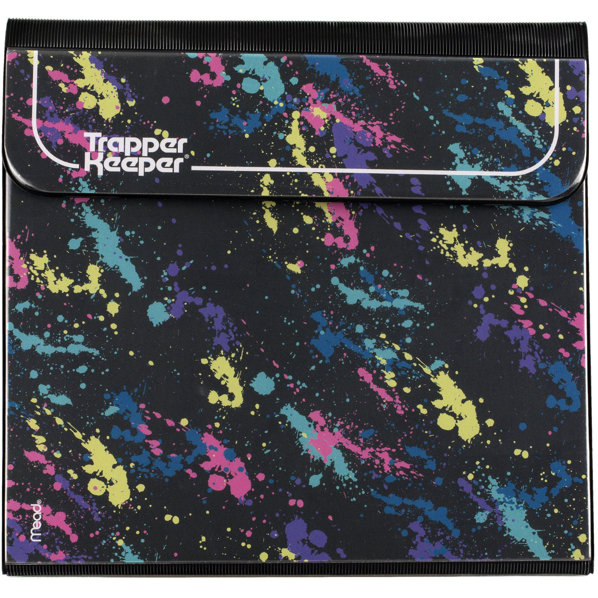 Mead Trapper Keeper front cover paint splatter showing bold retro look and visibility