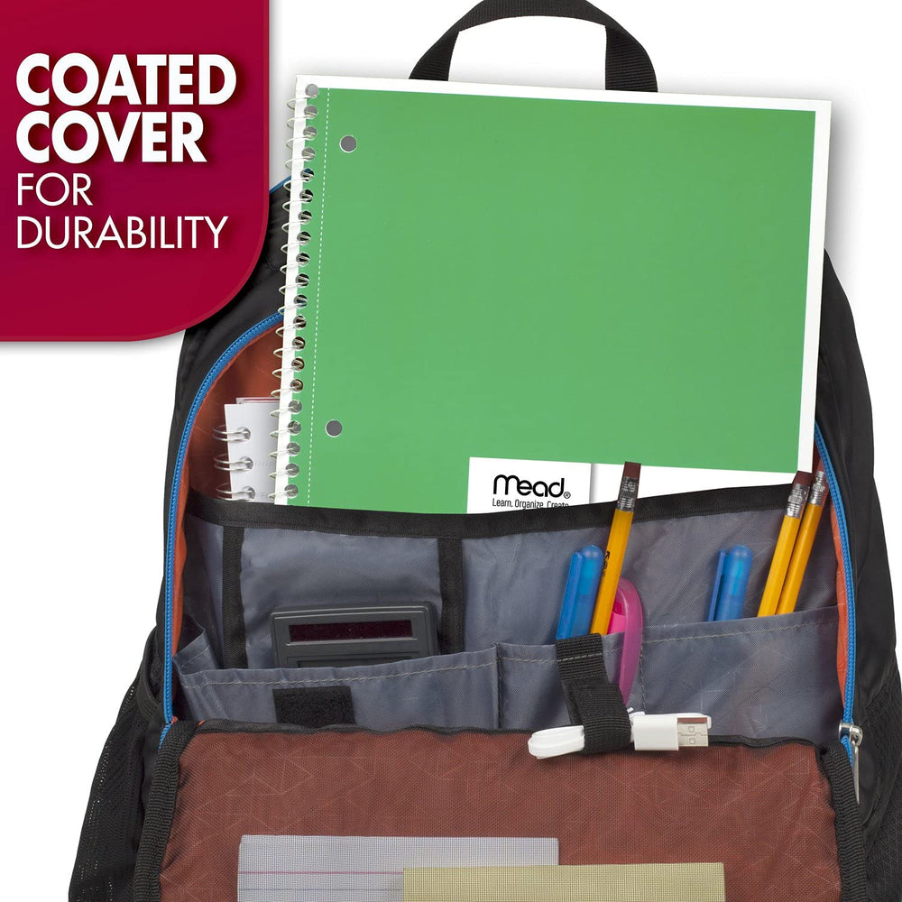 Mead writable label on front cover for quick subject identification