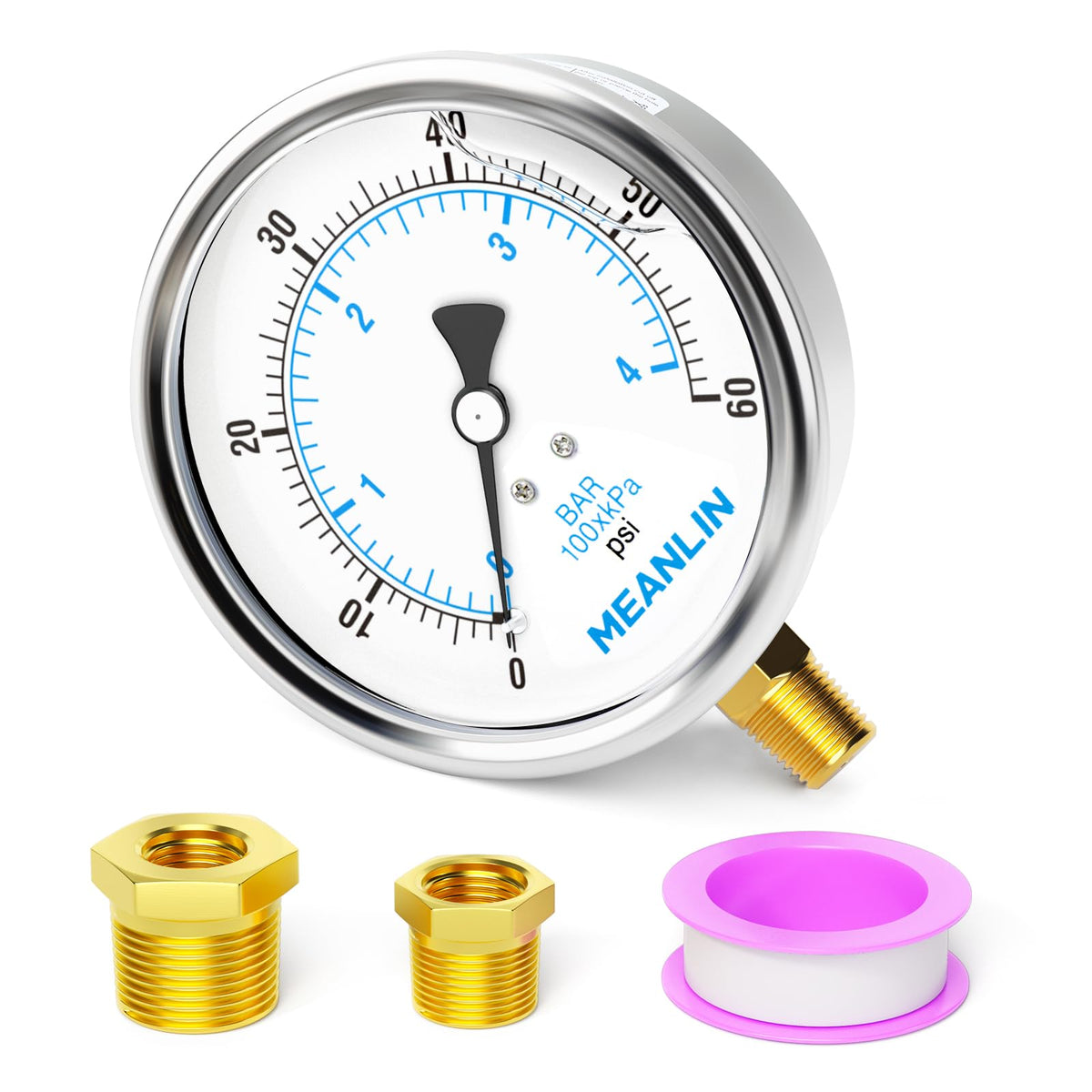MEANLIN MEASURE front face showing 4-inch dial for quick readings