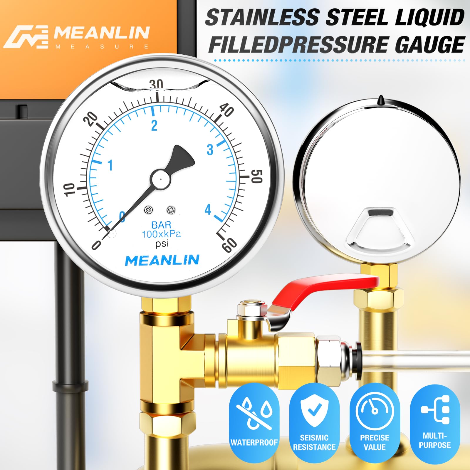 MEANLIN MEASURE beside ruler to show scale for accurate sizing