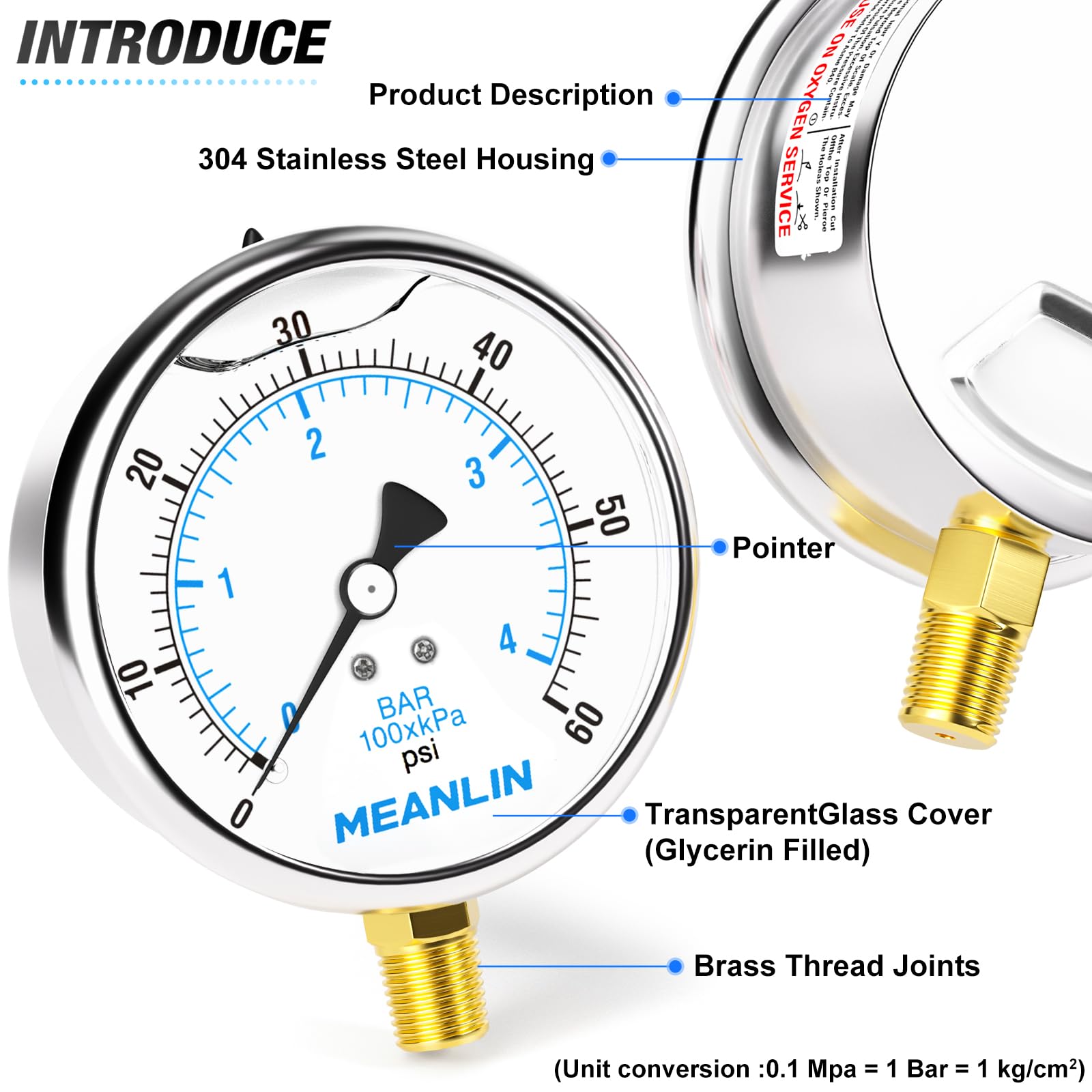 MEANLIN MEASURE stainless steel case detail resisting corrosion outdoors